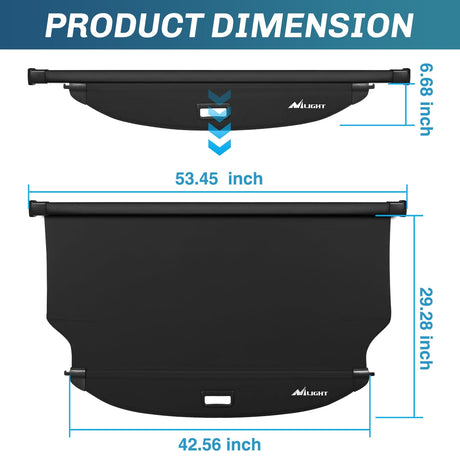 Nilight 2023 2024 2025 Kia Sportage Accessories Retractable Trunk Cargo Cover with Trunk Storage Net