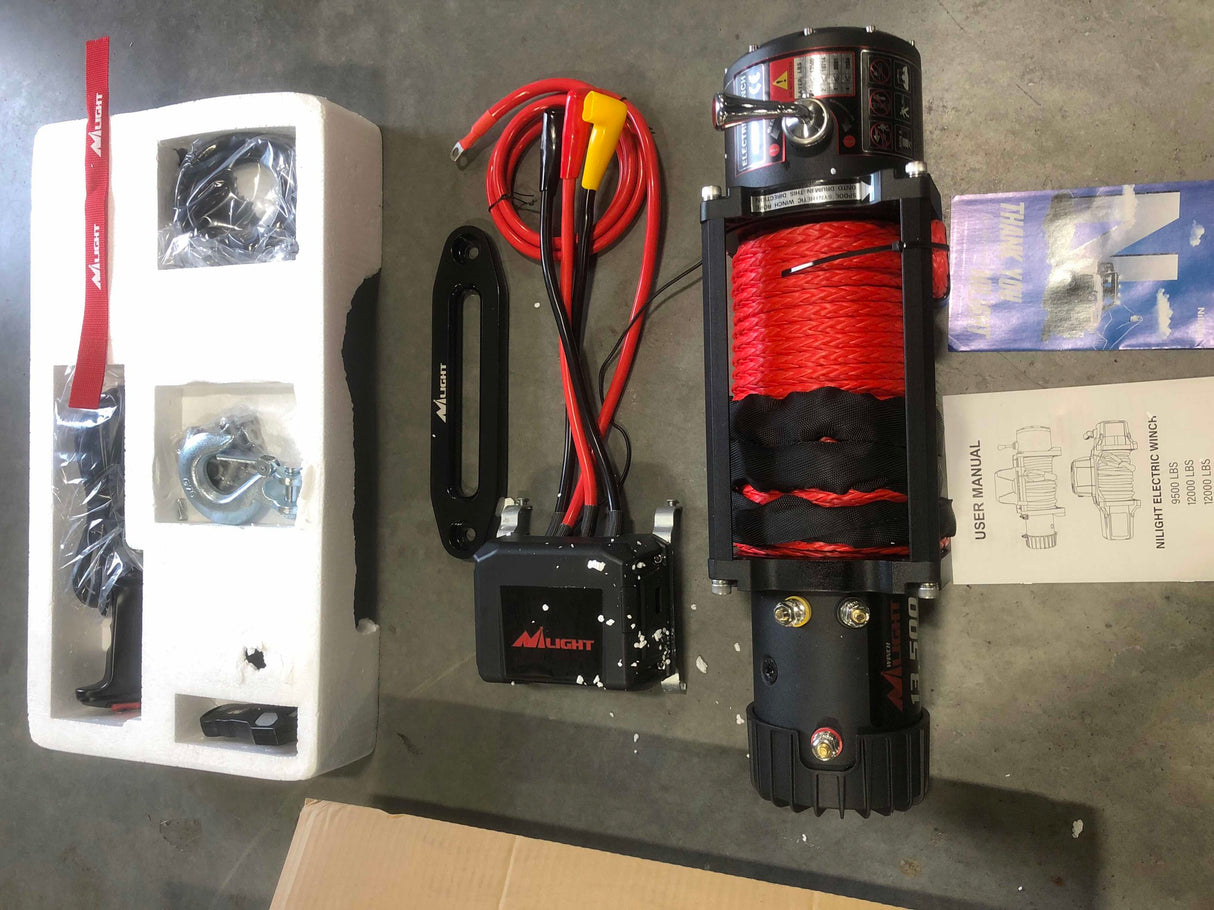 13500 lb ATV/UTV Electric Winch Kit With Synthetic Winch Rope (25% OFF Final Checkout)