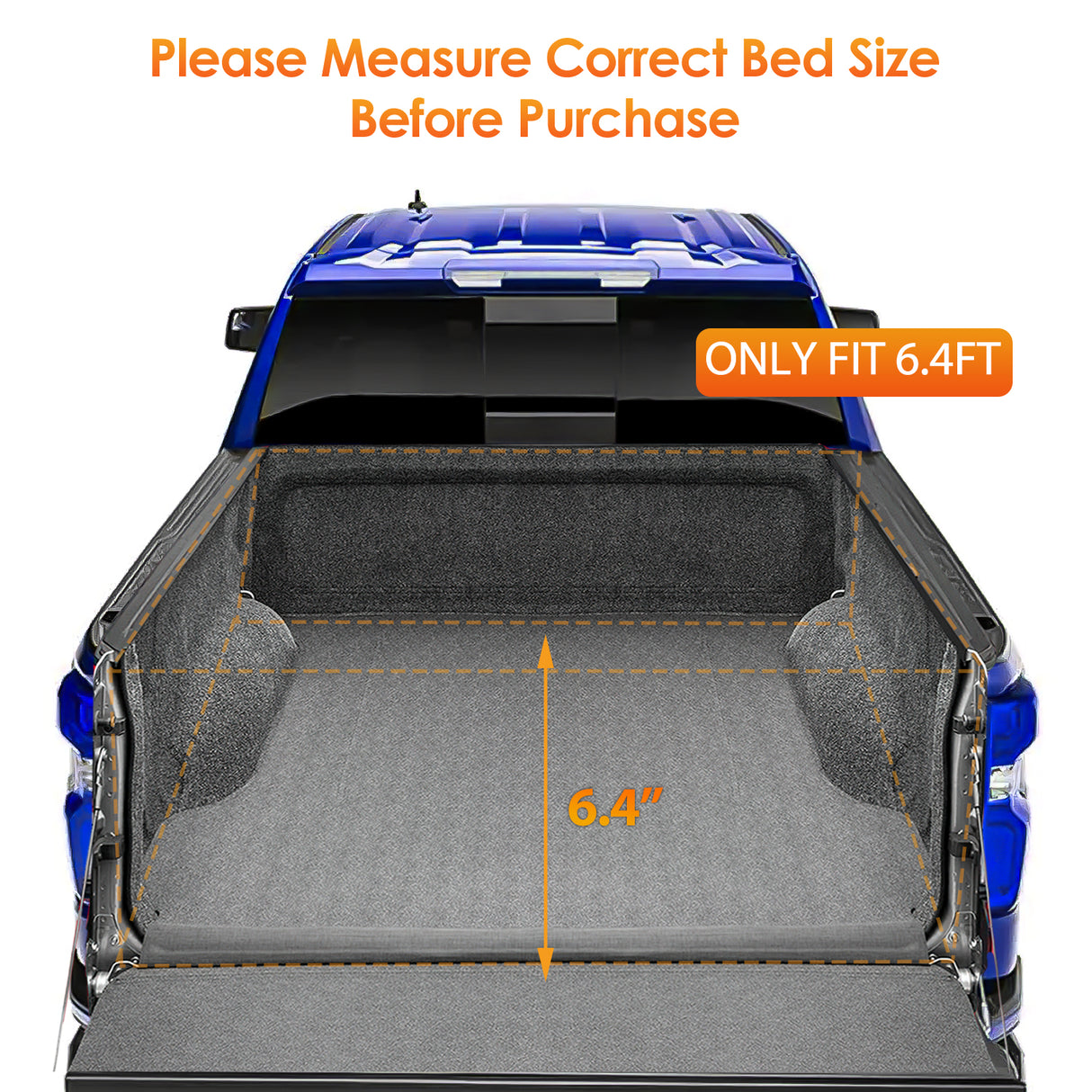 Nilight Soft Roll Up Truck Bed Tonneau Cover Compatible with Ram 1500 2009 2010 2011 2012 2013 2014 2015 2016 2017 2018,6.4ft