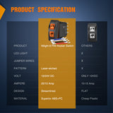 UTV Left Hand Driver Power Window Switch On Off 8 PIN Toggle Switches with Orange Backlit Light 12V 24V with Jumper Wires Set for Can-Am Defender Max 2016-2019 HD8 HD10 710004979