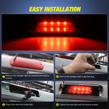 Nilight Third Brake Light Tail High Mount 3rd Stop Lights Smoked Lens Compatible with Jeep Cherokee 1997 1998 1999 2000 2001 SUV Accessories Rear Cab Lamp