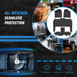 Floor Mats for Dodge Grand Caravan 7 Seats 2011-2021/2008-2016 Town & Country (Stow'n Go Only) All Weather Custom Fit Heavy Duty Floor Liners