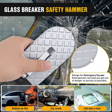 Nilight Car Door Step for Roof Access Universal Car Step Hook for Roof SUV Trucks Folding Aluminum Alloy Vehicle Door Latch Step Pedal With Glass Breaker Safety Hammer, Max Load 400lbs, 2 Pack Gray