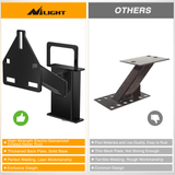 Trailer Hitch Spare Tire Carrier Mount Stake Pocket Boat 3-Nuts Trailer Bracket Utility Trailer Accessories Fits 4 & 5 & 6 Lugs Trailer Wheels on 4Inch 4.5Inch 4.75Inch 5Inch 5.5Inch and 6Inch Bolt Patterns 150 Lbs