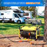 Nilight 50 Amp to 15 Amp RV Y Splitter Adapter Cord 50A Male Plug to Two 15A Female 125V Household Outlet NEMA 14-50P 5-15R Pure Copper STW 10 AWG Cable for RV Camper Generato