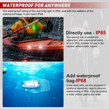 LED Safety Light 4PCS Red Green White Marine Navigation Bike Tail Lights Three Modes Waterproof Reflective Gear Clip On Flash Strobe Indicator Lamp for Night Boating Fishing Cycling Jogging