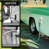 RV City Water Inlet with Check Valve & 90 Degree Hose Elbow 1/2Inch NPT Male to 3/4Inch GHT Female City Water Fill Inlet Flange Connection Fittings Connector Replacement for RV Camper Trailer Marine