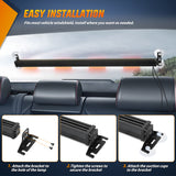 Nilight 144LED Traffic Advisor Strobe Light Bar with Controller Red White Emergency Warning Lights Hazard Interior Front/Rear Windshield Flashing for Cars Plow Trucks Construction Vehicles