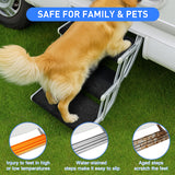 Nilight RV Step Covers 3 Pack 20 inch, Fits 8-10Inch Deep Camper Steps Adjustable Wrap Around RV Step Rug with Spring Works on Electrical & Manual RV Stairs Carpet for Camper Trailers Steps Outside,Black