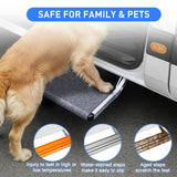 Nilight RV Step Covers 1 Pack 18 inch, Fits 8-11Inch Deep Camper Steps Adjustable Wrap Around RV Step Rug with Spring Works on Electrical & Manual RV Stairs Carpet for Camper Trailers Steps Outside, Gray