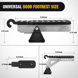 Nilight Car Door Step Universal Aluminum Latch Step for Car Roof Access Portable Folding Car Door Latch Hook Step Multi-Adjustable Both Feet Stand Pedal Max Load 500 Lbs for Truck SUV Vehicles, Black