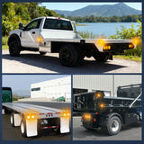 Side Marker Clearance Lights 2 Inch Amber Round Side Marker Light (5 Pcs)