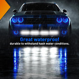 Nilight 4PCS 6 LED White Emergency Warning Strobe Lights