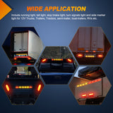 Nilight LED Trailer Light Kit 6 Inch Oval Stop Turn Tail Light Red Amber Side Marker Light Waterproof Surface Mount for 12V Utility Trailer Boat Camper RV Trucks Van Caravan