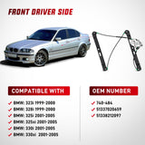Nilight 740-484 Front Driver Side Power Window Regulator,Compatible with BMW E46 323i 325i 325xi 328i 330i 330xi 1999 2000 2001 2002 2003 2004 2005
