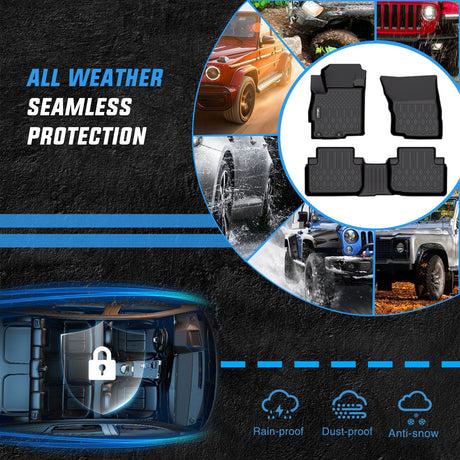 Floor Mat TPE Floor Mats for Mitsubishi Eclipse Cross 2018 2019 2020 2021 2022 2023 2024 2025 All Weather Custom Fit Heavy Duty Floor Liners