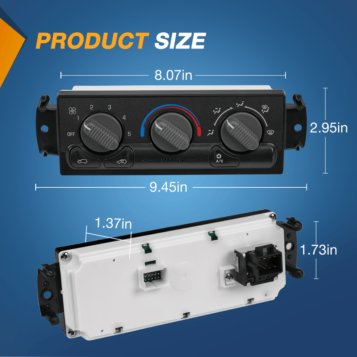 A/C Heater Climate Control Module Switch Panel Compatible with 1999 2000 2001 2002 Silverado Sierra 2000-2002 Suburban/Tahoe/Yukon XL Truck Replacement Air Conditioning Control Module