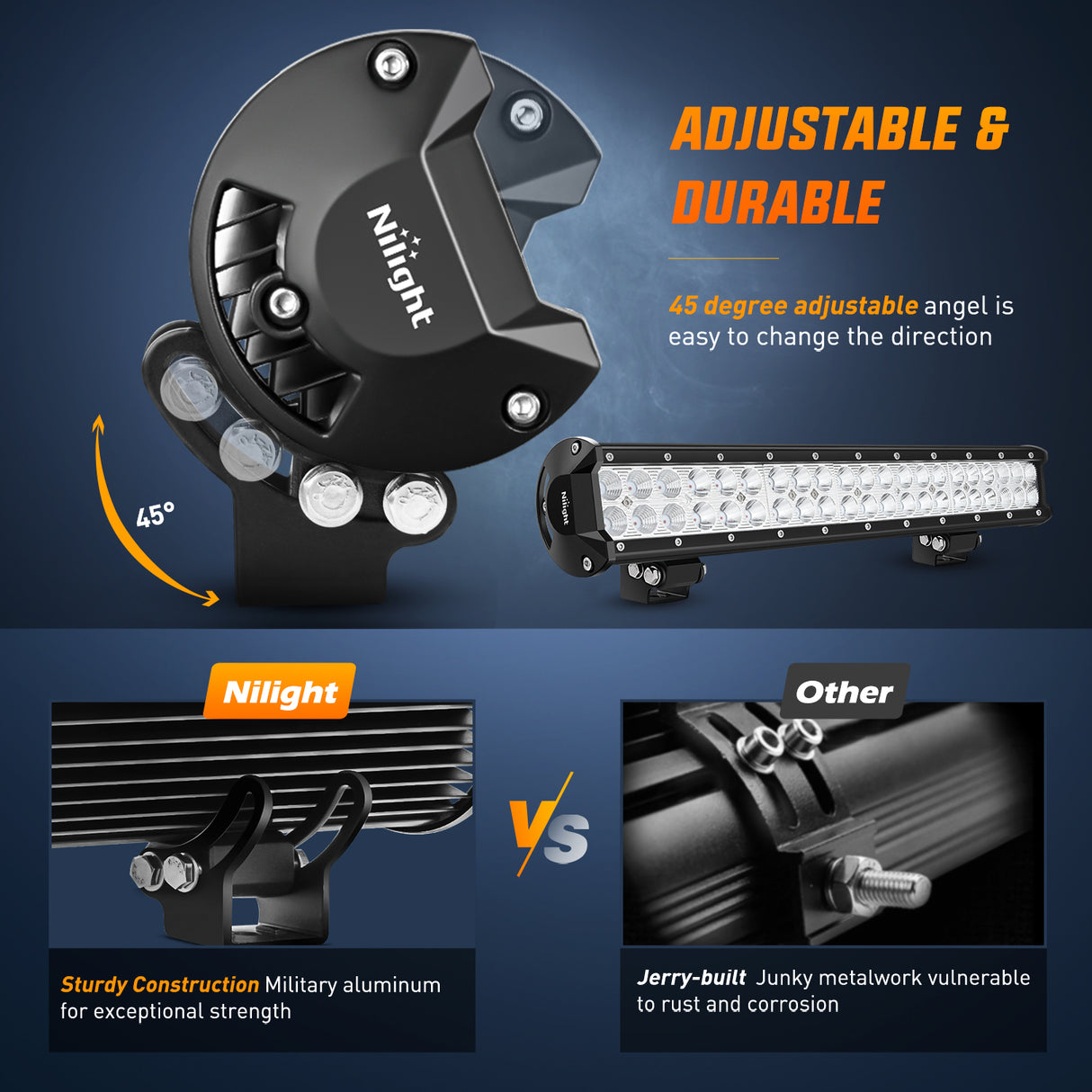 LED Light Bar LED Light Bar 20 Inch 126W Spot Flood Combo Red Beam Off Road Lamp Fishing Hunting Emergency Deck Work Lighting for Trucks UTV Pick-up Van Boat Tractor