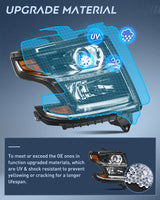 2015 2016 2017 2018 2019 2020 Chevy Tahoe Suburban Headlight Assembly Black Housing Amber Reflector Clear Lens