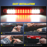 Nilight Third Brake Light Tail High Mount 3rd Stop Cargo Reverse Lights Red Lens Compatible with Chevy GMC C/K Series 1500 2500 3500 1988-2000 Chevrolet Blazer 1992 1993 Chevy Silverado 1994-1998