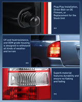 Nilight Taillight Assembly Compatible with 2007 2008 2009 2010 Jeep Compass Tail Light OE Style Rear Lamp Replacement Driver and Passenger Side