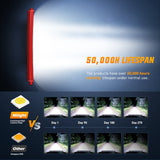 Nilight 42 Inch Triple Row Red Shell Spot Flood Led Light Bar | 14AWG Wire 5Pin Switch