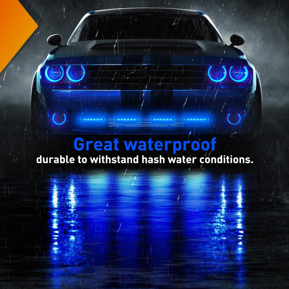 4PCS 6 LED Blue Emergency Warning Strobe Lights