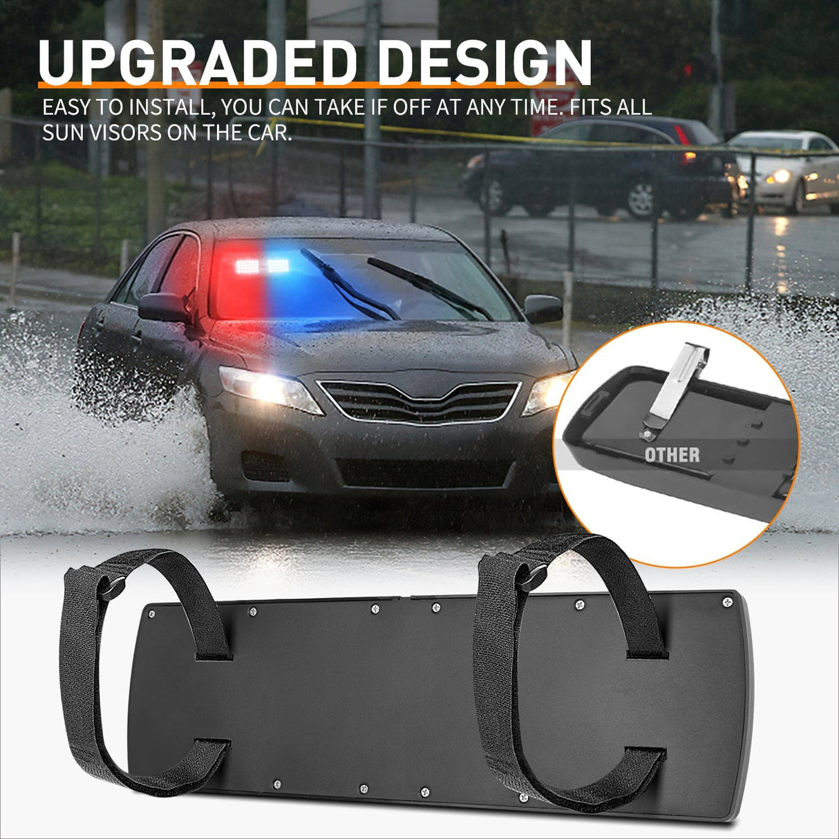 led strobe light 48 LED Red Blue Emergency Warning Strobe Lights