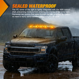 Roof Marker Light Cab Roof Marker Light 5 PCS 16 LED Smoked Lens Amber Top Clearance Lights Kit Waterproof Surface Mount for Ford Dodge Ram SUV POV Pickup Trucks