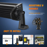 Nilight 33 Inch LED Light Bar 256 LED Chips Yellow Beam Curved Triple Row Fog Light Spot Flood Combo High Power LED Driving Lights Off Road Lights for Trucks SUV UTV ATV Truck Van 4x4 Boat