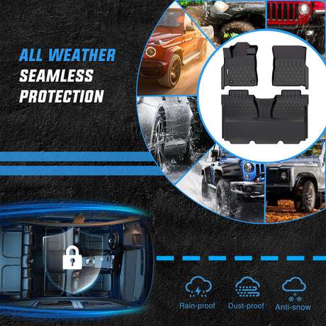 Nilight TPE Floor Mats for Toyota Tundra CrewMax Cab 2014 2015 2016 2017 2018 2019 2020 2021 All Weather Custom Fit Heavy Duty Floor Liners