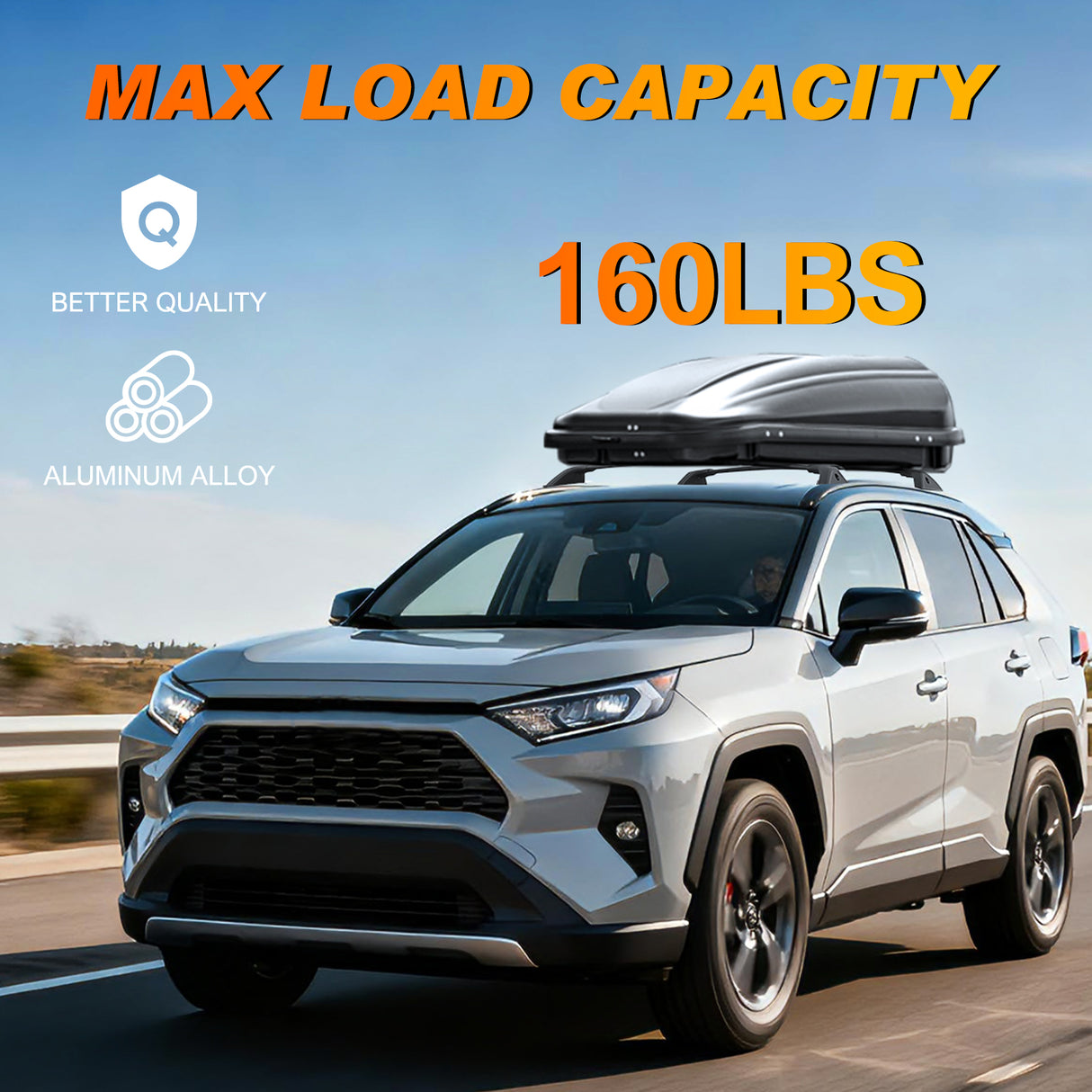 2019 2020 2021 2022 2023 Toyota RAV4 Roof Rack Cross Bars Aluminum Anti-Theft Lock