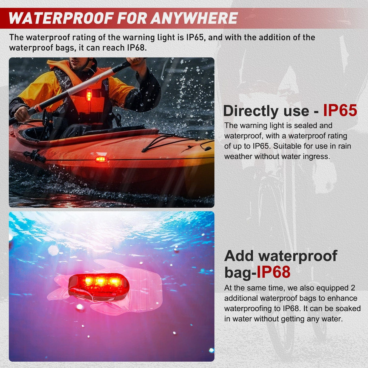 Nilight LED Safety Light 4PCS Red Marine Navigation Bike Tail Lights Three Modes Waterproof Reflective Gear Clip On Flash Strobe Indicator Lamp for Night Boating Fishing Cycling Jogging
