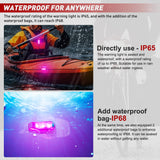 LED Safety Light 4PCS Pink Marine Navigation Bike Tail Lights Three Modes Waterproof Reflective Gear Clip On Flash Strobe Indicator Lamp for Night Boating Fishing Cycling Jogging