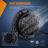 7-Inch RGB LED Headlights with Amber Turn Signal, Remote Control, High/Low Beam, Compatible with Jeep Wrangler JK JKU 2007–2015