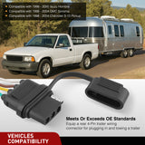 4 Pin Trailer Wiring Harness 55359 Vehicle Side Custom for 1998 1999 2000 2001 2002 2003 2004 Chevrolet S10 GMC Sonoma Isuzu Hombre Trailer Light Harness Tow Hitch Wiring