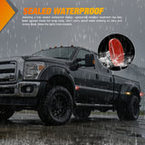 4 PCS 3 LED Red Amber Wheel Fender Side Marker Lights Compatible With 2011-2022 F250 F350 F450 F550 Super Duty