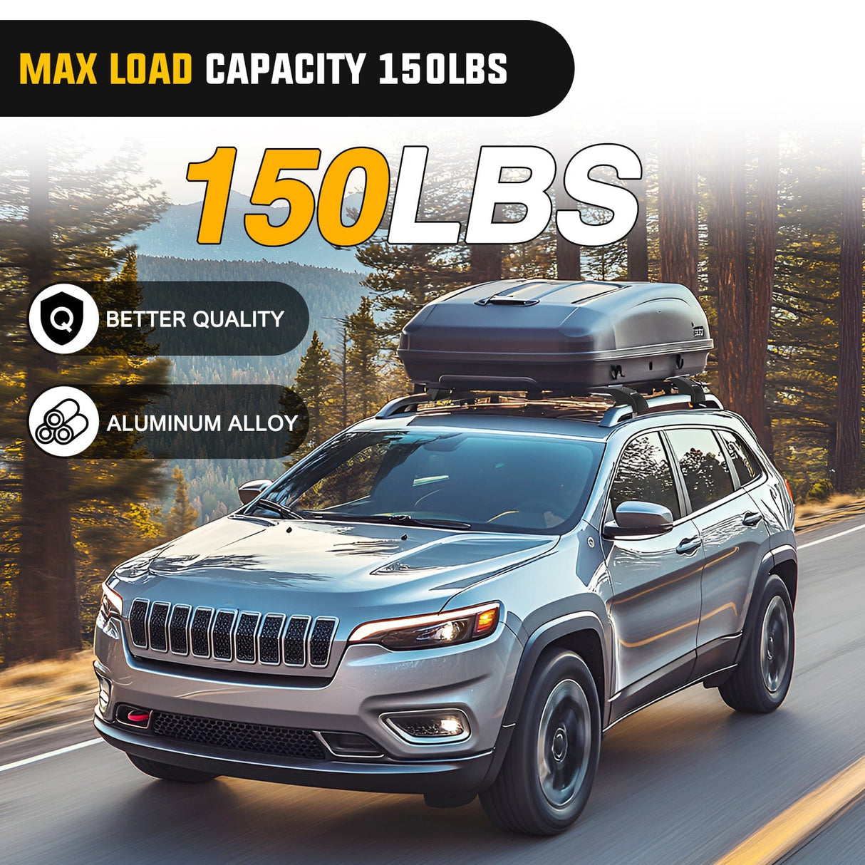 Nilight Aluminum Roof Rack Cross Bars Fit for Jeep Cherokee 2014-2023