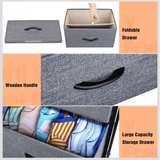 Pre-Owned 5-Drawer Plastic Storage Tower Organizer with Fabric Bins & Sturdy Metal Frame - Compact Space-Saving Design for Bedroom, Closet, Living Room