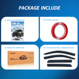 Nilight Window Visors for Chevrolet Colorado/GMC Canyon 2023 2024, Out-Channel Window Wind Deflectors Rain Guards -4PCS