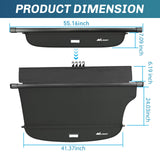 Nilight 2010-2014 Subaru Outback Retractable Trunk Cargo Cover With Trunk Storage Net