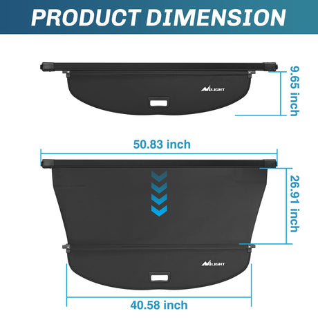 NILIGHT 2014 2015 2016 2017 2018 2019 2020 Nissan X-Trail Rogue SV S SL Retractable Trunk Cargo Cover With Trunk Storage Net