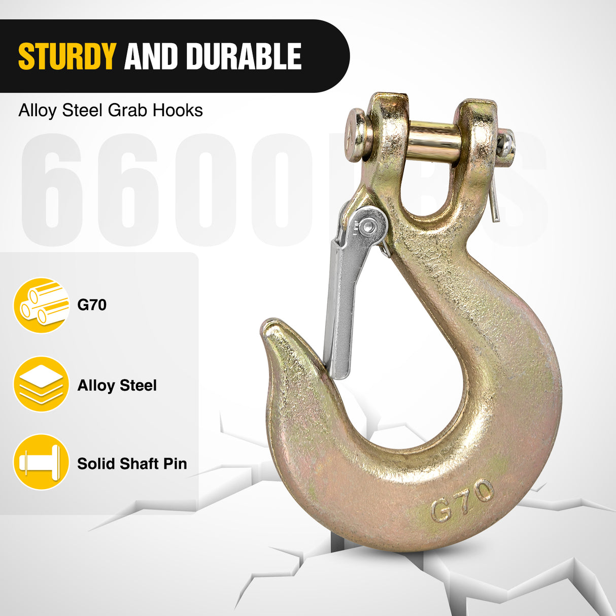 Nilight 3/8Inch X 35Inch Trailer Safety Chain 2pcs Grade 70 Towing Chain with Clevis Snap Hooks 26400lbs Break Strength use for Trailer, RV,and Boat Towing and Gooseneck Couplers