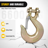 Nilight 3/8Inch X 35Inch Trailer Safety Chain 2pcs Grade 70 Towing Chain with Clevis Snap Hooks 26400lbs Break Strength use for Trailer, RV,and Boat Towing and Gooseneck Couplers