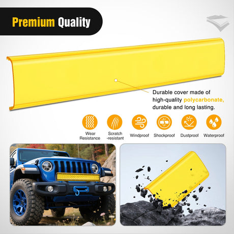 Nilight 20 inch  Amber Yellow Light Bar Cover