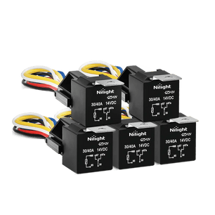 Relay 5pcs 5Pin Relays with 5Pin Harness Sockets