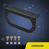 6 Inch Oval Amber Tail Lights flush Mount Grommets Plugs w/Mounting Brackets (Pair) Nilight