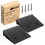 6.3 Inch 7000lbs Load Capacity Rise Height Heavy Duty Rubber Curb Ramp (Pair) Nilight