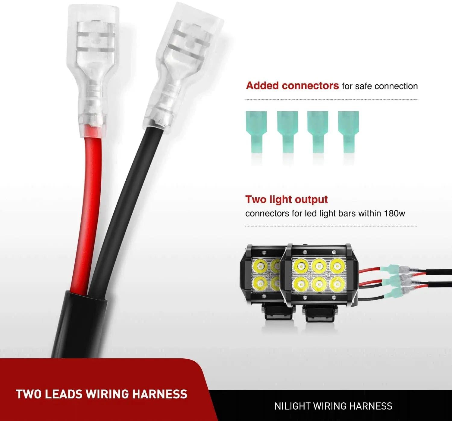 LED Work Light 6.3" 18W Spot LED Work Lights (Pair) | 16AWG Wire 3Pin Switch