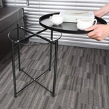 Side Table, End Table Metal Small Table Indoor Outdoor & Snack Bedside Table Sofa Side Snack Table Accent Coffee Table Living Room Bedroom Balcony 1 Layer (Black))
